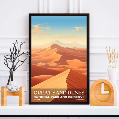 Great Sand Dunes National Park and Preserve Poster, Travel Art, Office Poster, Home Decor | S7 - image5